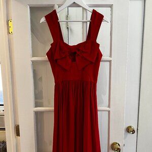 Farm Rio Red Bow Sleeveless Midi Dress – Red (S)